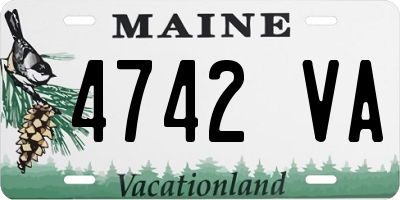 ME license plate 4742VA