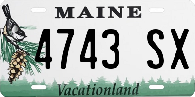 ME license plate 4743SX