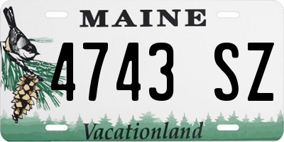 ME license plate 4743SZ