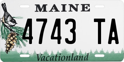 ME license plate 4743TA
