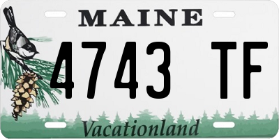 ME license plate 4743TF