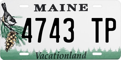 ME license plate 4743TP