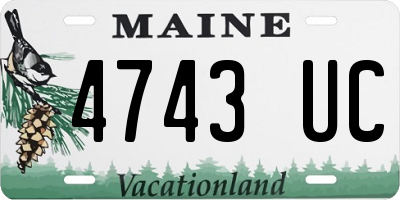 ME license plate 4743UC