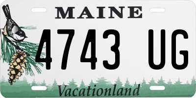 ME license plate 4743UG