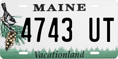 ME license plate 4743UT