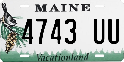 ME license plate 4743UU