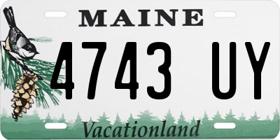 ME license plate 4743UY