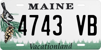 ME license plate 4743VB