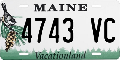 ME license plate 4743VC