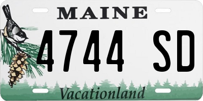 ME license plate 4744SD