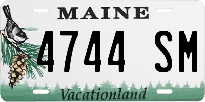 ME license plate 4744SM