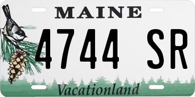 ME license plate 4744SR