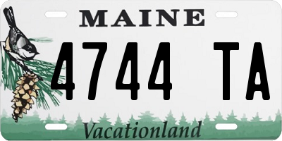 ME license plate 4744TA