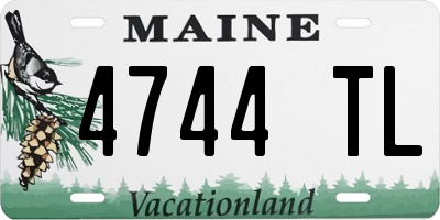 ME license plate 4744TL
