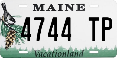 ME license plate 4744TP