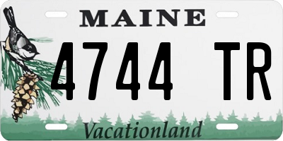 ME license plate 4744TR