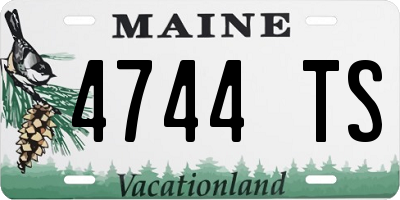 ME license plate 4744TS