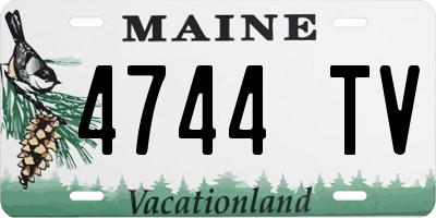 ME license plate 4744TV