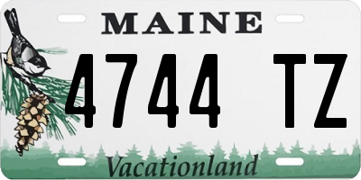 ME license plate 4744TZ