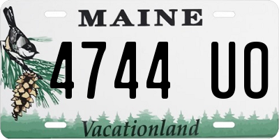 ME license plate 4744UO
