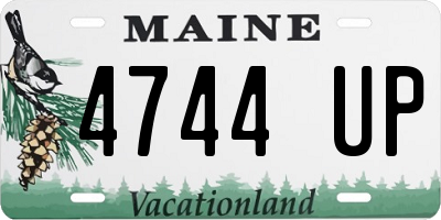 ME license plate 4744UP