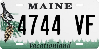 ME license plate 4744VF