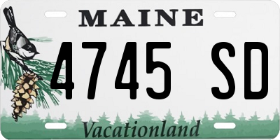 ME license plate 4745SD