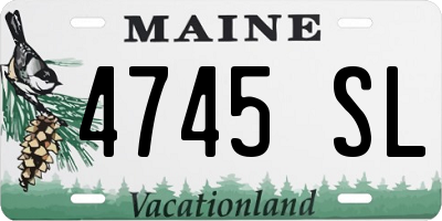 ME license plate 4745SL