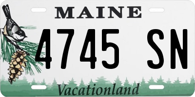 ME license plate 4745SN