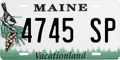 ME license plate 4745SP