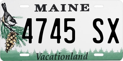 ME license plate 4745SX