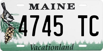 ME license plate 4745TC