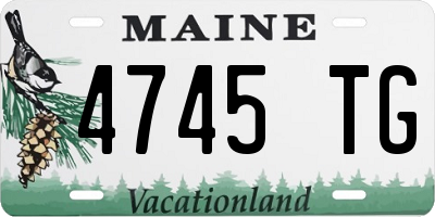 ME license plate 4745TG