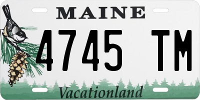 ME license plate 4745TM