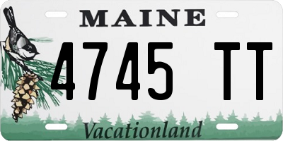ME license plate 4745TT