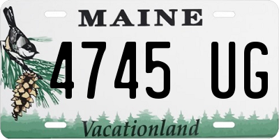 ME license plate 4745UG