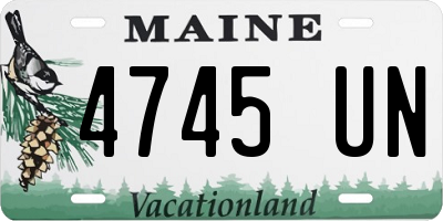 ME license plate 4745UN