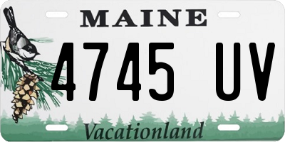 ME license plate 4745UV