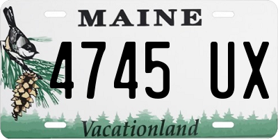 ME license plate 4745UX