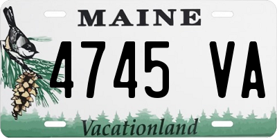 ME license plate 4745VA