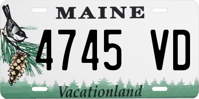 ME license plate 4745VD