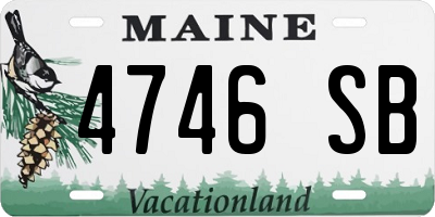 ME license plate 4746SB