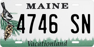 ME license plate 4746SN