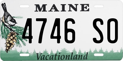 ME license plate 4746SO