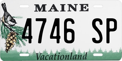 ME license plate 4746SP