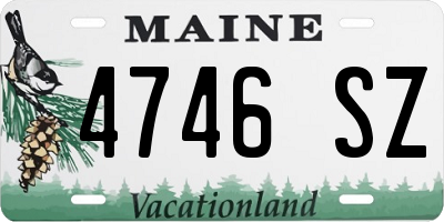 ME license plate 4746SZ