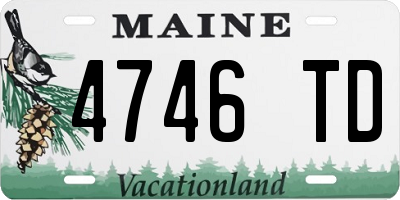 ME license plate 4746TD