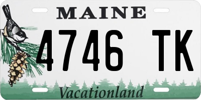 ME license plate 4746TK