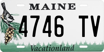 ME license plate 4746TV