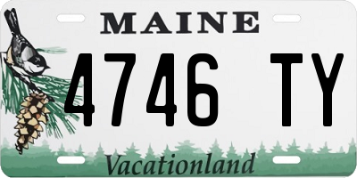 ME license plate 4746TY